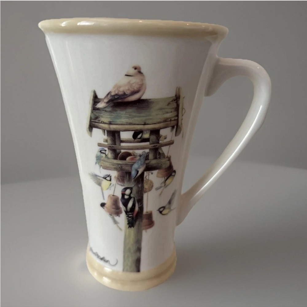 Vintage Marjolein Bastin Birdhouse Mug Coffee Tall Tea Birds Nature's Sketchbook